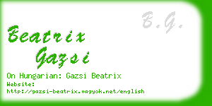 beatrix gazsi business card